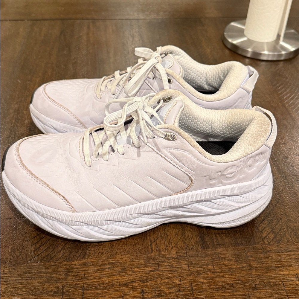 Hoka Bondi Women's White Running Shoes - Picture 9 of 13